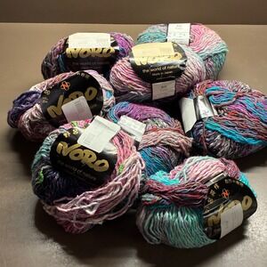 Noro Furin Yarn 8 skeins Color 2 Lot 7 Cotton Silk Wool Blend Discontinued